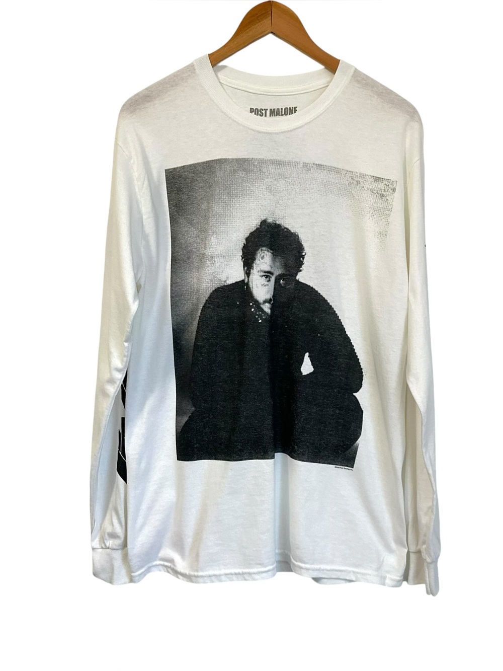 Post Malone Mens Runaway Tour White Long Sleeve T-shirt Size Medium White